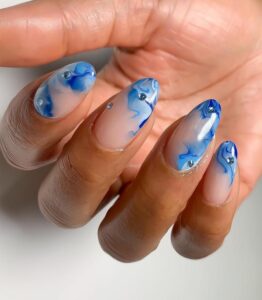 marble nail design